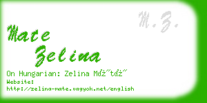 mate zelina business card